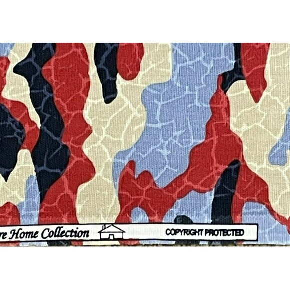 Kentshire Home Collection Fabric Red White Blue Camouflage 116" x 54" (3 yards) - Picture 4 of 6